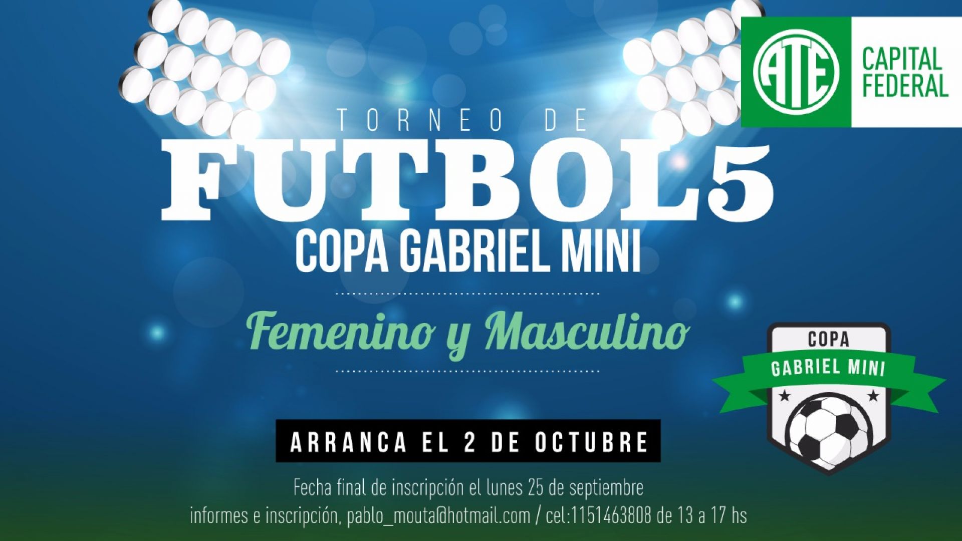 Abierta la inscripción para la Copa Gabriel Mini